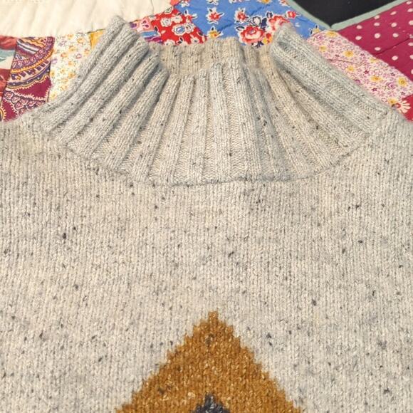 Pierre Cardin Vintage Aztec Lambswool/Cotton T-Neck Sweater Women's Size S - Picture 9 of 11